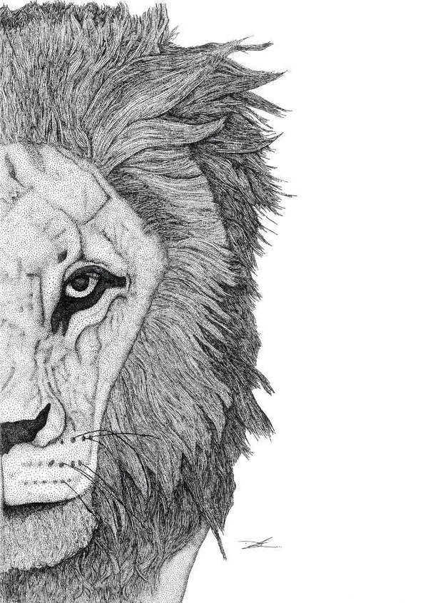 the　Lion　Leo　by　Donna　Original　Dots