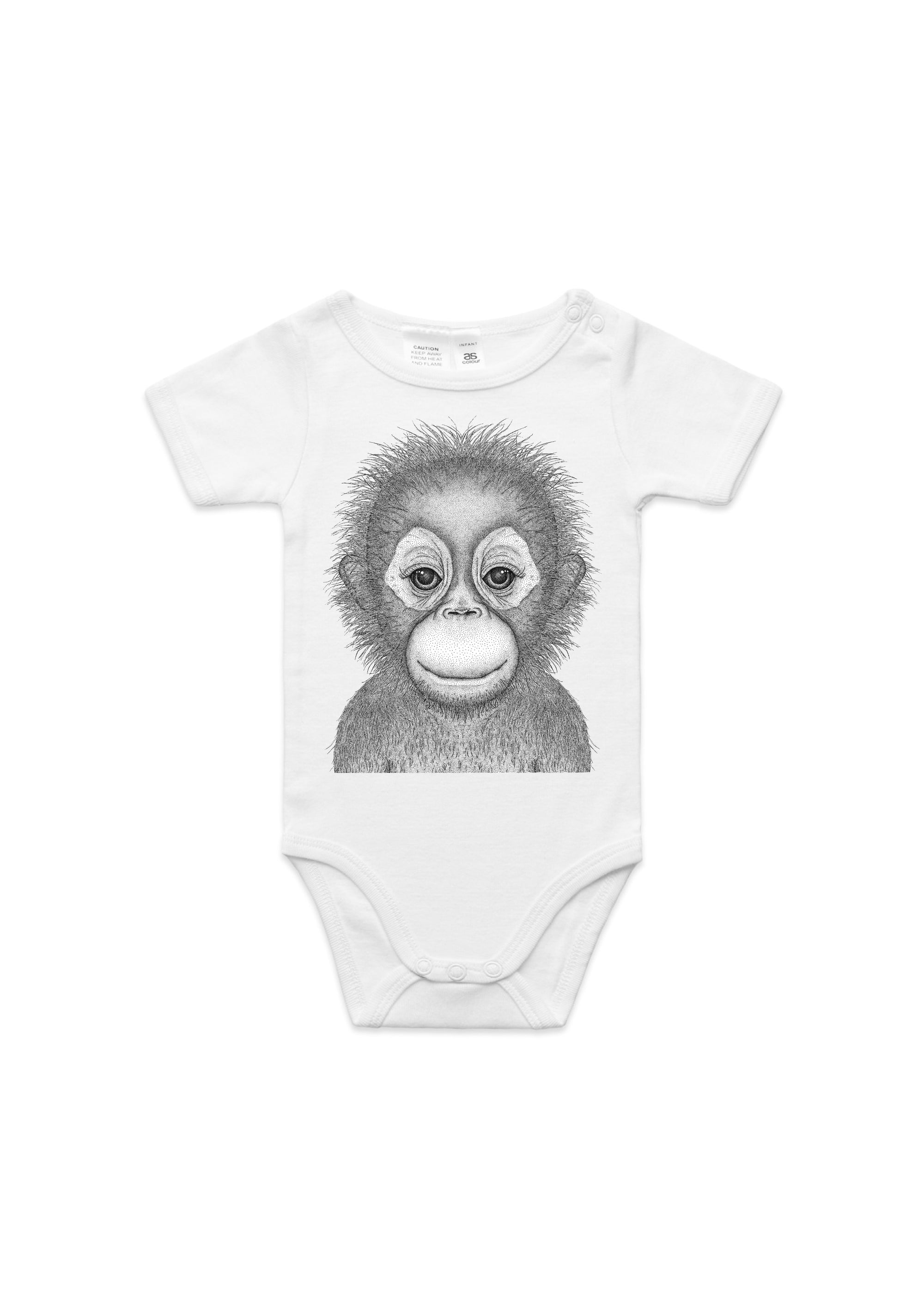 OLLIE THE ORANGUTAN- INFANT ORGANIC ONESIE