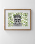 Guy the Gorilla with Fern Leaves- Full Face