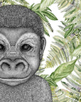 Guy the Gorilla with Fern Leaves