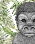 Guy the Gorilla with Fern Leaves