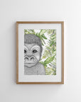 Guy the Gorilla with Fern Leaves