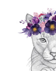 Catherine the Cat with Flower Crown