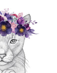 Catherine the Cat with Flower Crown