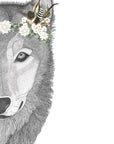 Willow the Wolf with Luxe Feather Crown