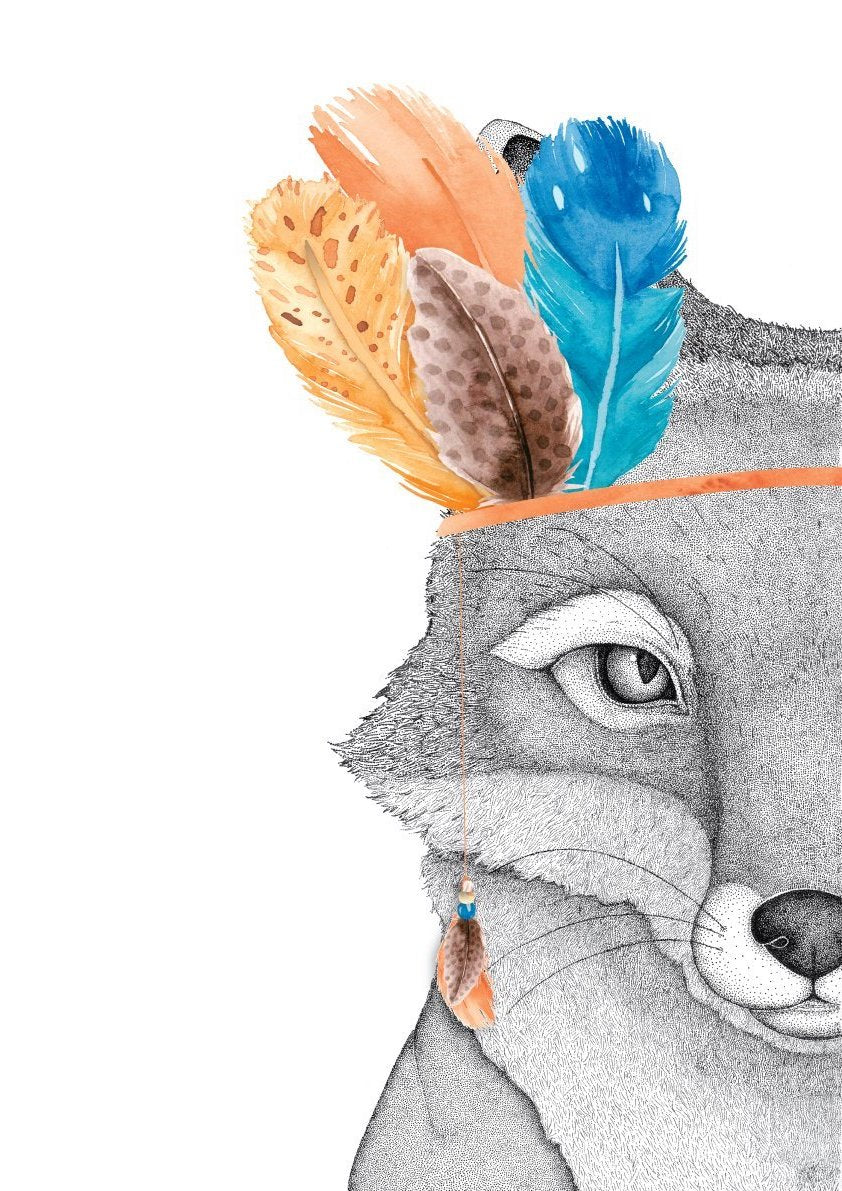 Franklin the Fox with Feather Crown