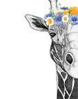 Georgi the Giraffe with Flower Crown- Neutral