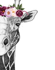 Georgi the Giraffe with Flower Crown- Pink