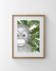 Ollie the Orangutan with Banana Leaves