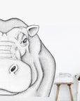 Harper the Hippo Removable Wall Decal