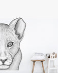 Livinia the Lion Cub Removable Wall Decal