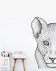 Livinia the Lion Cub Removable Wall Decal