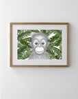 Ollie the Orangutan with Banana Leaves- Full Face