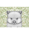 Walter the Wombat with Gum Leaves- Full Face