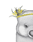 Winnie the Wombat with Wattle Crown